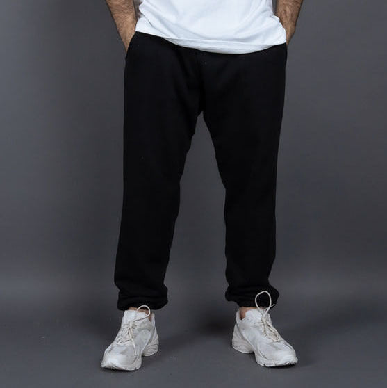 Men’s Sweatpants – Relaxed Fit – Elastic Waistband – Cotton – Side Pockets – Full Length Black