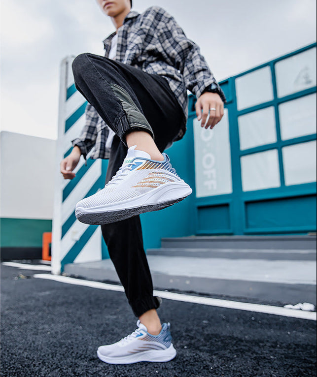 Men's Sports Shoes - Breathable Mesh Design - Lightweight Summer Footwear