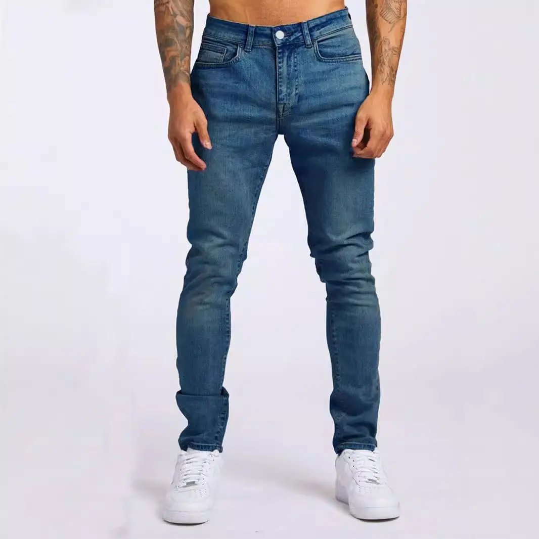Men’s Jeans – Slim Fit – Classic Denim – Five Pocket – Full Length Casual Wear Blue