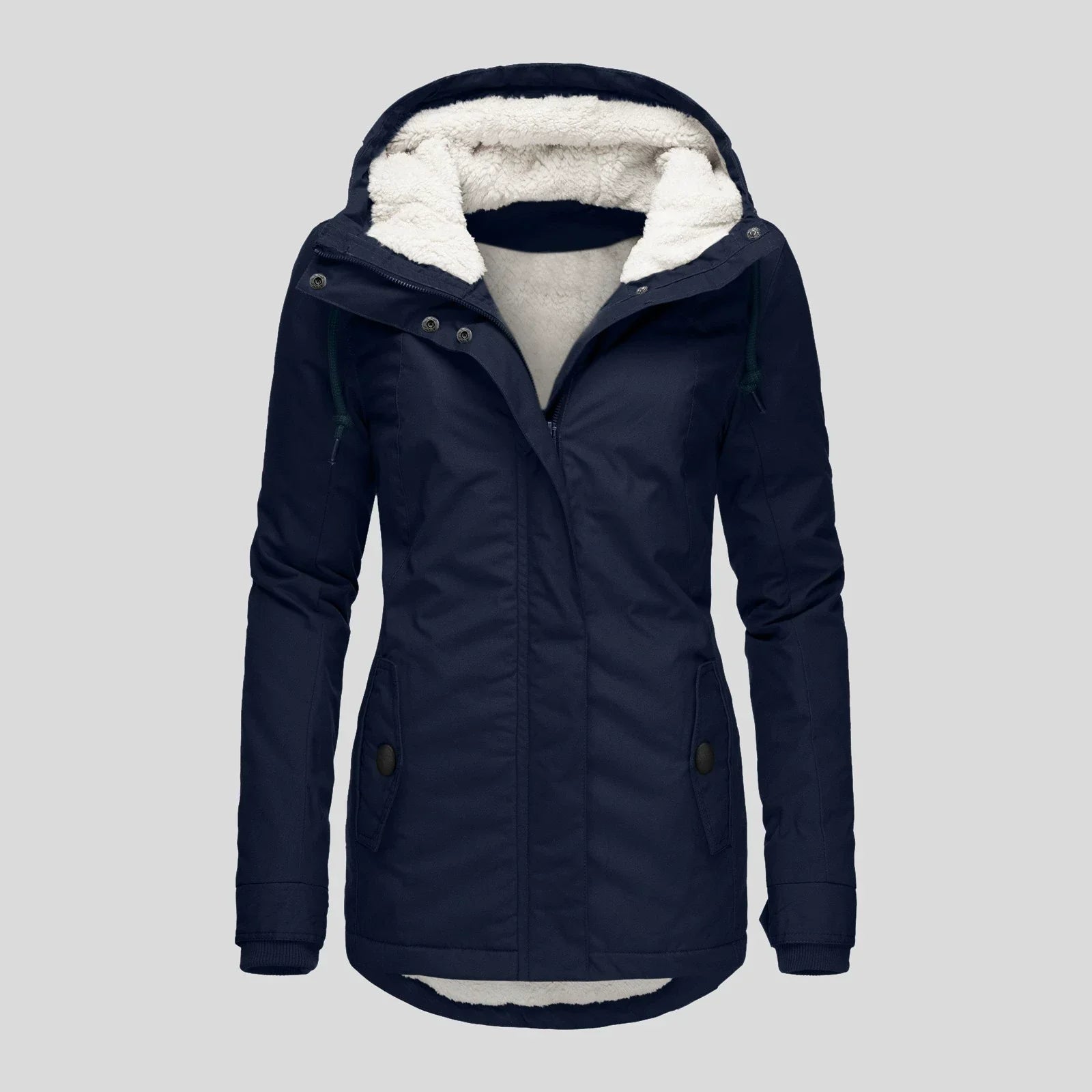 Women's Plush-Lined Weather Resistant Parka - UrbanShield Blue