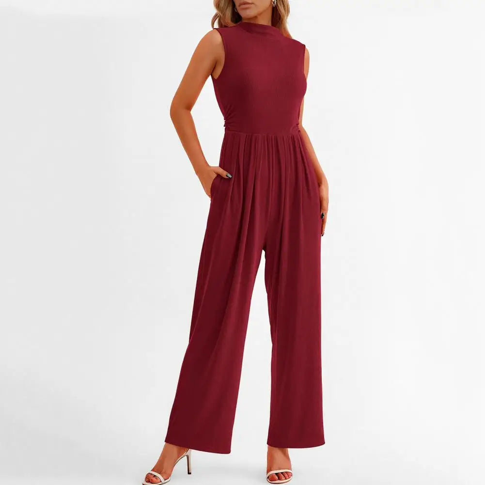 Women's Elegant Wide-Leg Formal Jumpsuit - GalaGlam