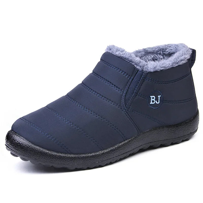 Women's Quilted Ankle Boots Water-Resistant Slip-On - WinterGlow Blue