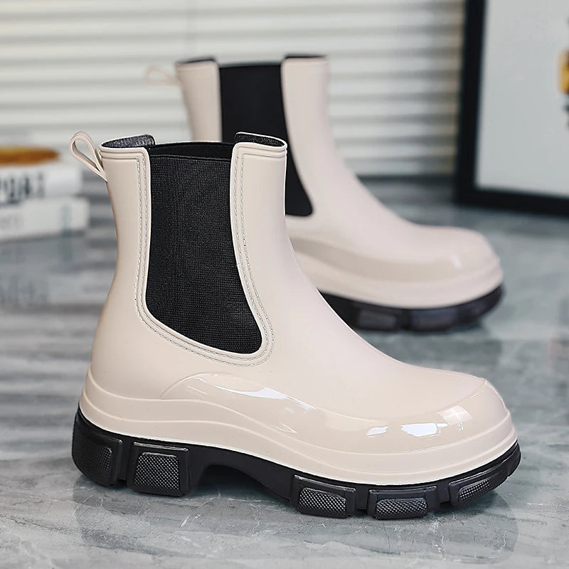 Women's Waterproof Rubber Ankle Boots - UrbanGrip