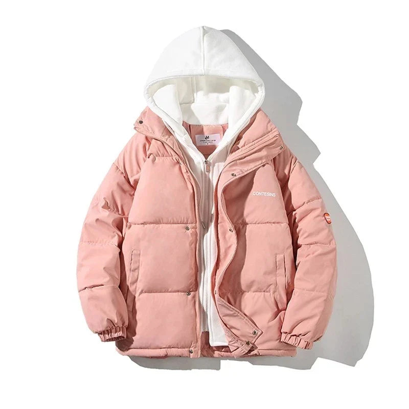 Oversized Women's Hoodie Parka - Cozy Winter Chic - UrbanShield Pink