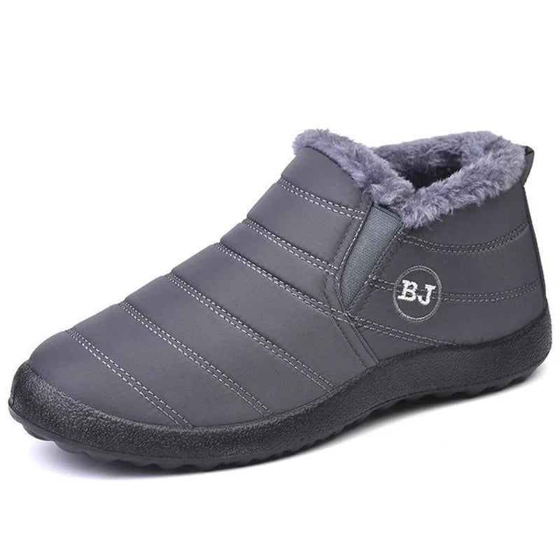 Women's Quilted Ankle Boots Water-Resistant Slip-On - WinterGlow Gray
