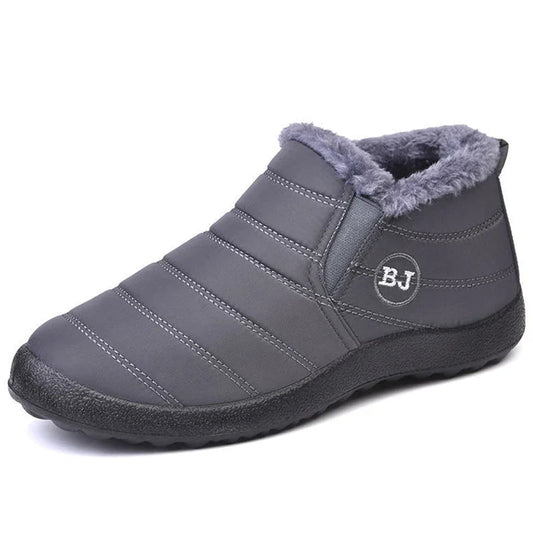 Women's Quilted Ankle Boots Water-Resistant Slip-On - WinterGlow Gray