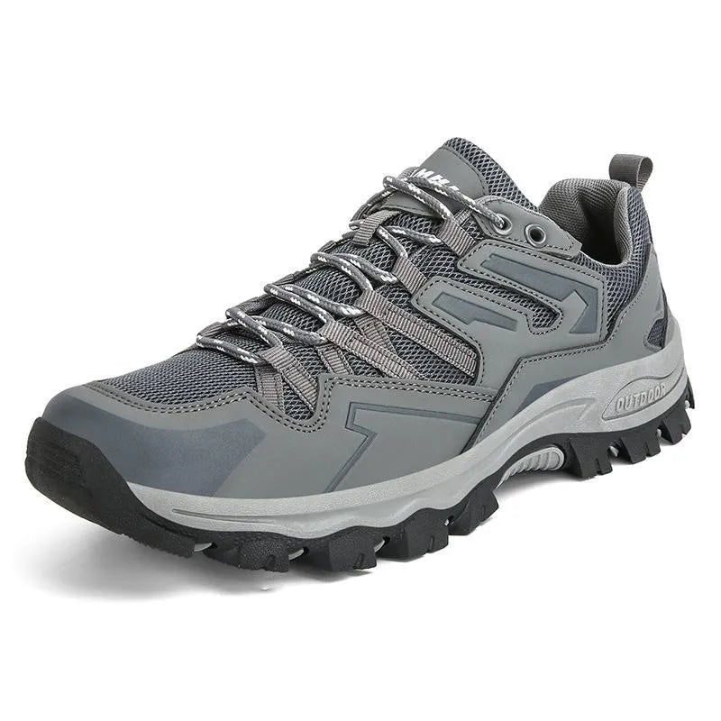 Women's Hiking Sneakers - Breathable Mesh, Rugged Sole - TrailBlazers Grey