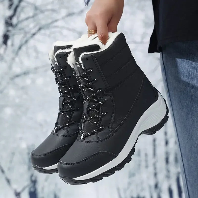 Women's Water-Resistant Faux Fur Lined Snow Boots - WinterGrip