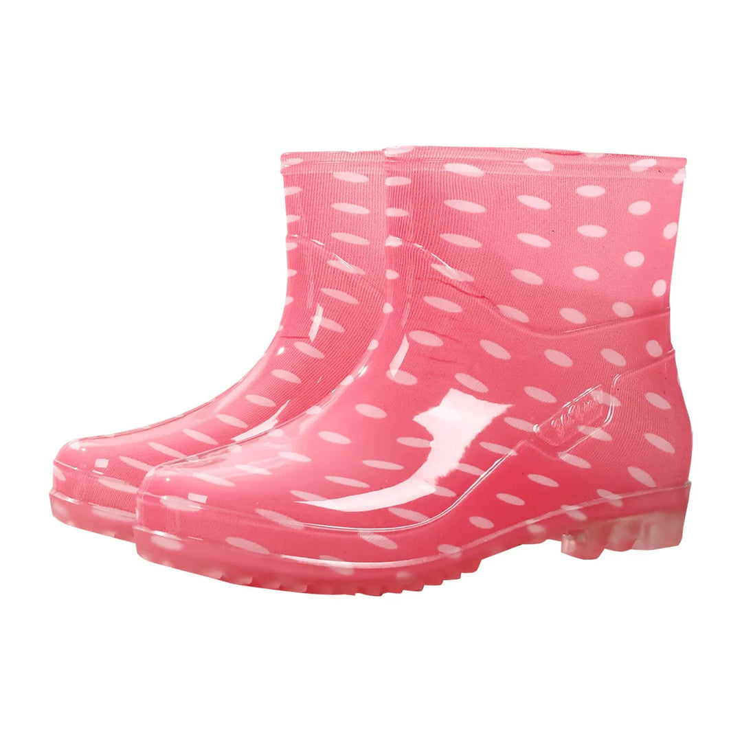 Women's Printed Wellington Boots - Waterproof Rubber, Grip Sole - RainyDayz Rose