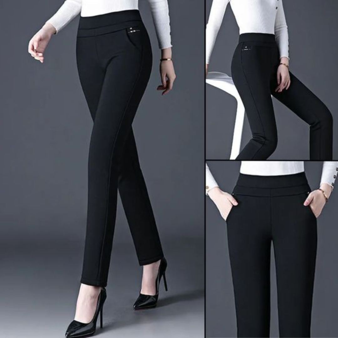 High-Waisted Stretch Leggings for Women - Pocket Illusion - SmoothFlex