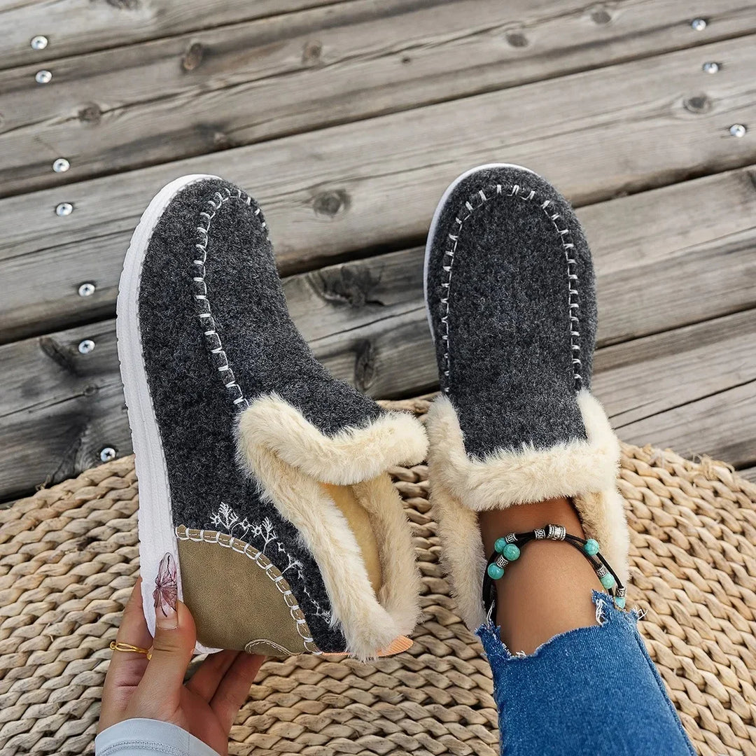 Women's Cozy Ankle Boots Faux Fur Lined - WinterWalk