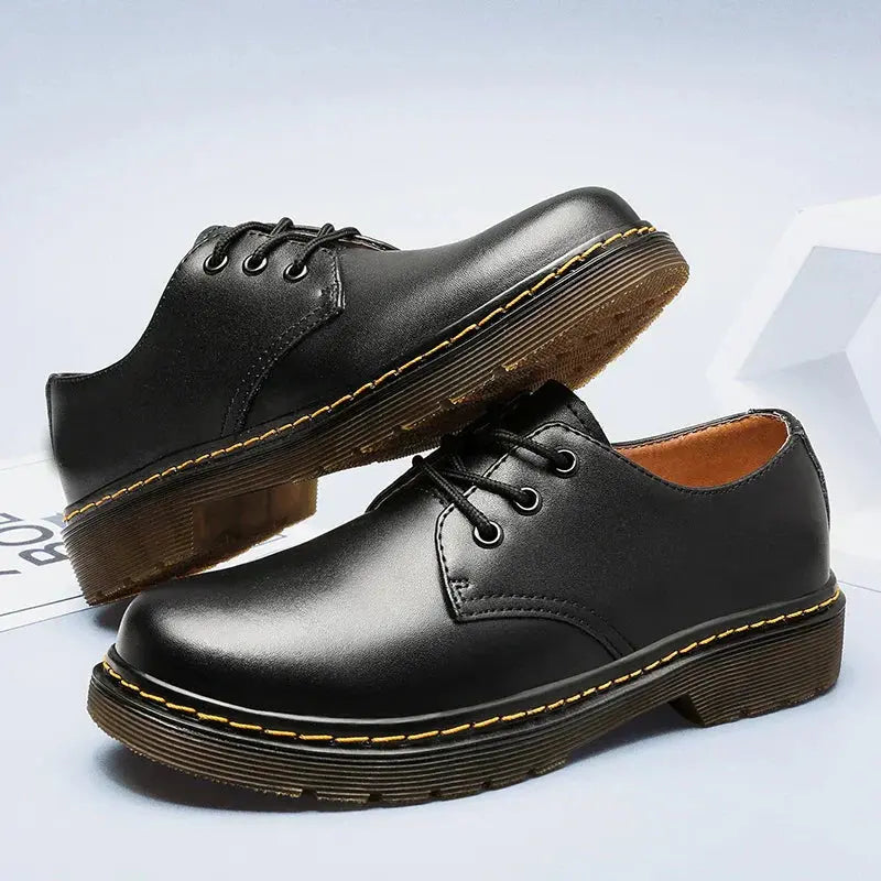Men’s Oxford Shoes – Smooth Leather – Classic Fit – Formal Lace-Up Design Black