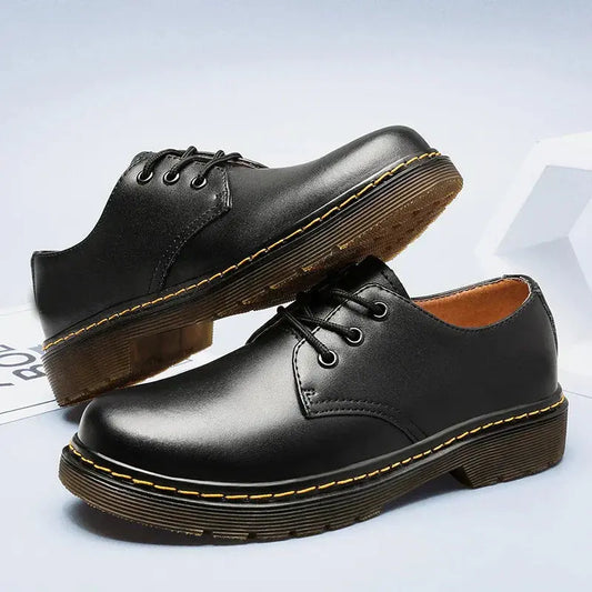 Men’s Oxford Shoes – Smooth Leather – Classic Fit – Formal Lace-Up Design Black