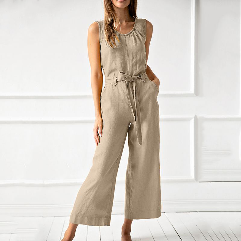 Women's Relaxed Fit Jumpsuit - Flowy Wide Leg - EasyBreezy