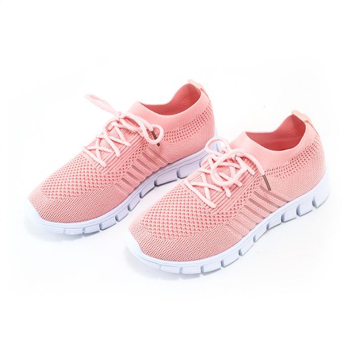 Women's Knit Sneakers Cushioned Sole Low-Cut - UrbanStride Light Pink