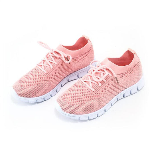 Women's Knit Sneakers Cushioned Sole Low-Cut - UrbanStride Light Pink