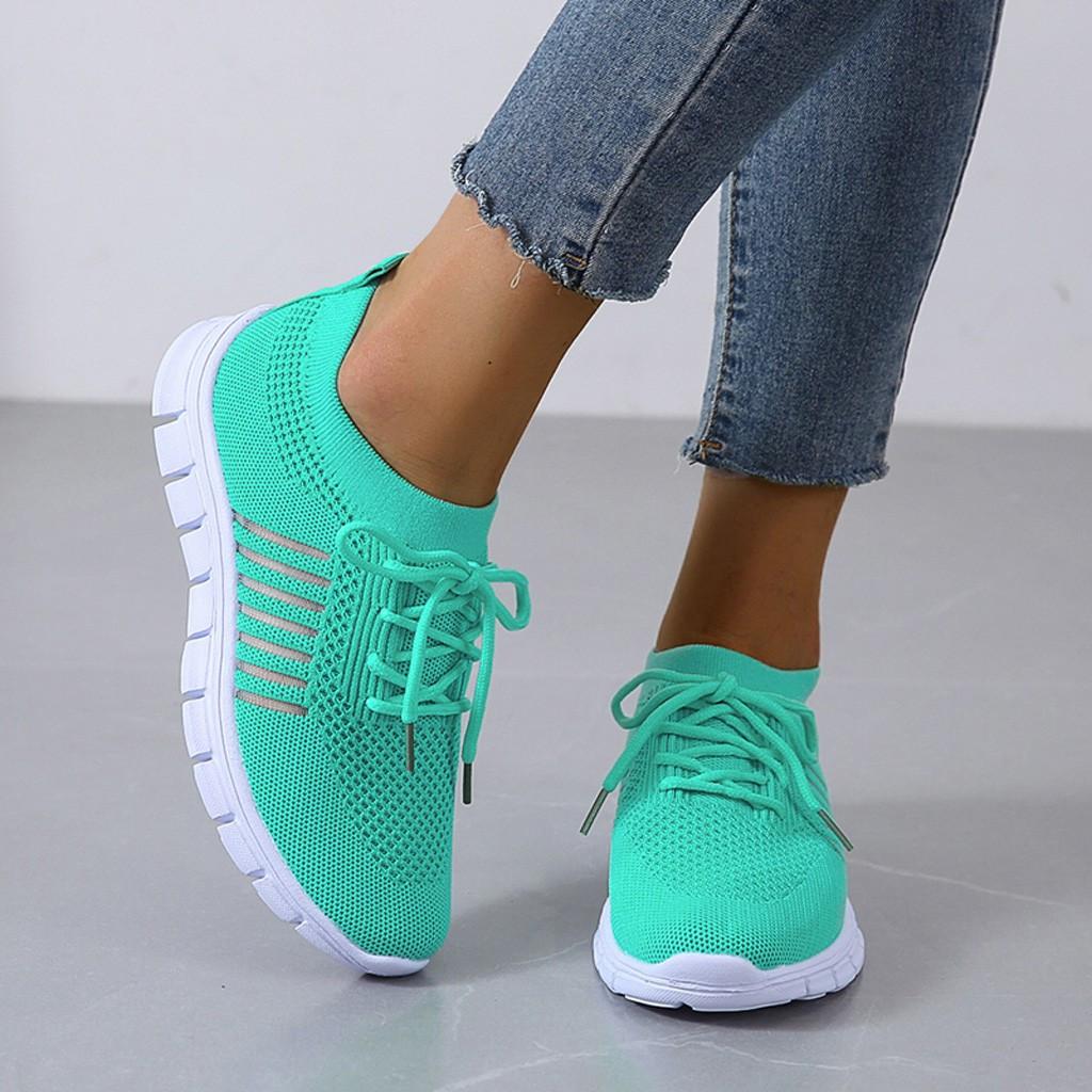 Women's Breathable Knit Sportshoes Cushioned Sole - ActiveStride