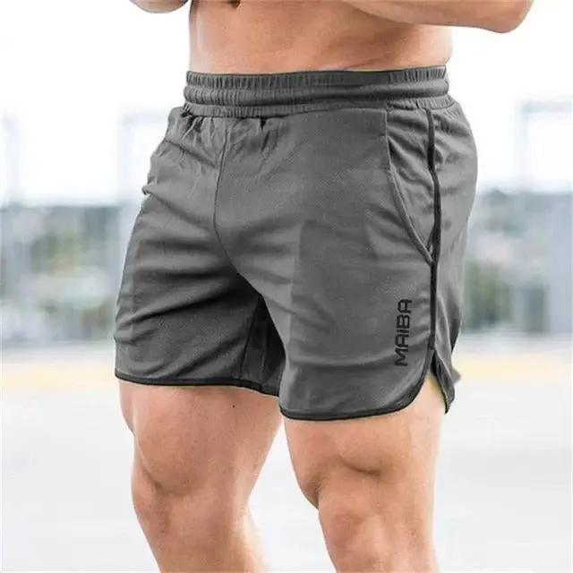 Men’s Swim Trunks – Slim Fit – Quick Dry Stretch – Mid-Thigh – Elastic Waistband Gray