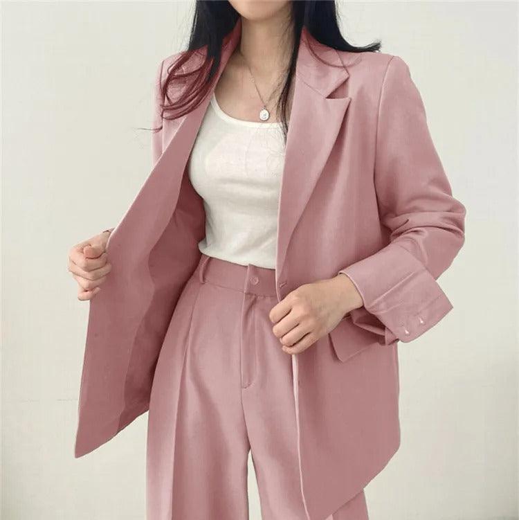 Women's Suit Set - Oversized Blazer & Trousers - Tailored Chic - PowerSuit