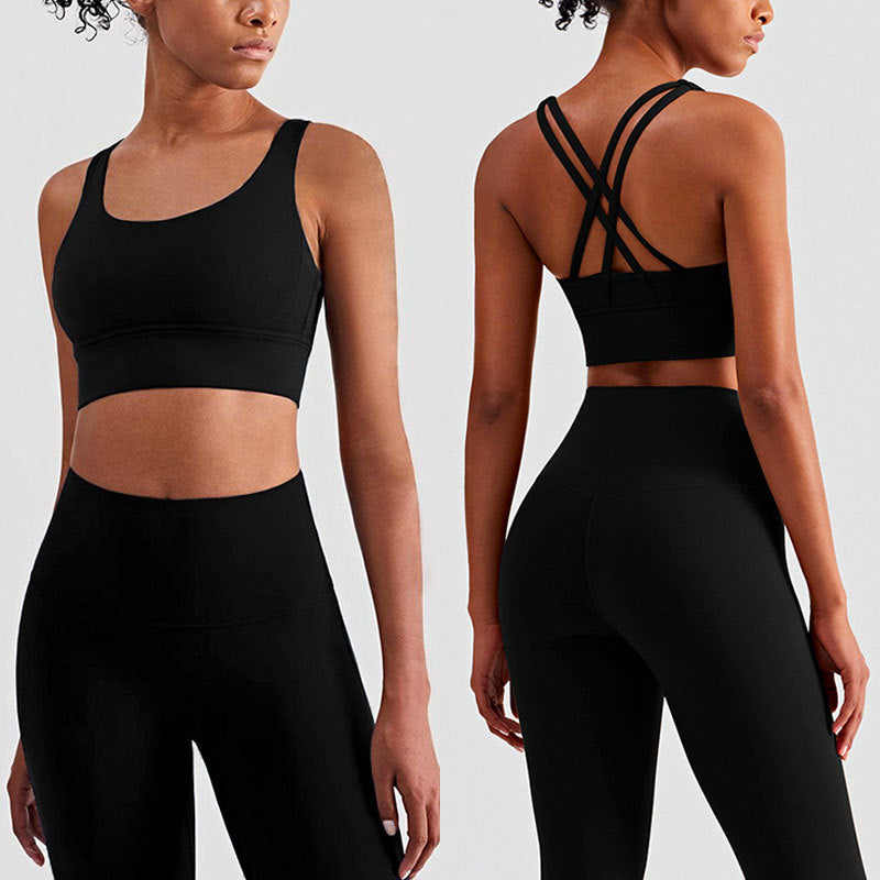 Women's Activewear 2-Piece Set - High Waist, Breathable - PowerFlex Black