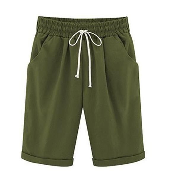 Women's Relaxed Fit Shorts Breathable with Deep Pockets - BreezyWear Green
