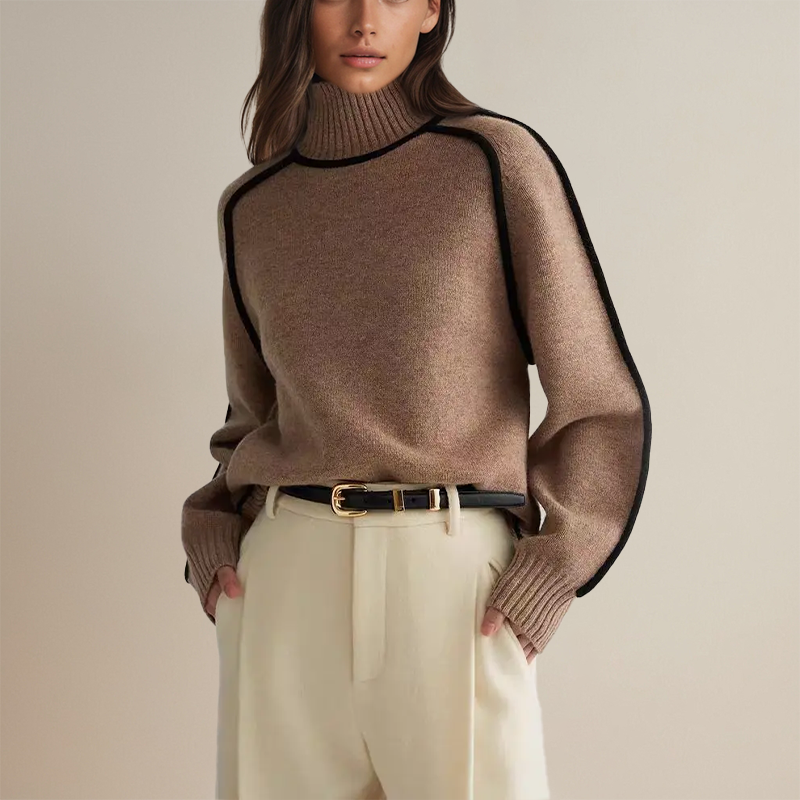 Women's Cozy Roll Collar Sweater - ComfortKnit