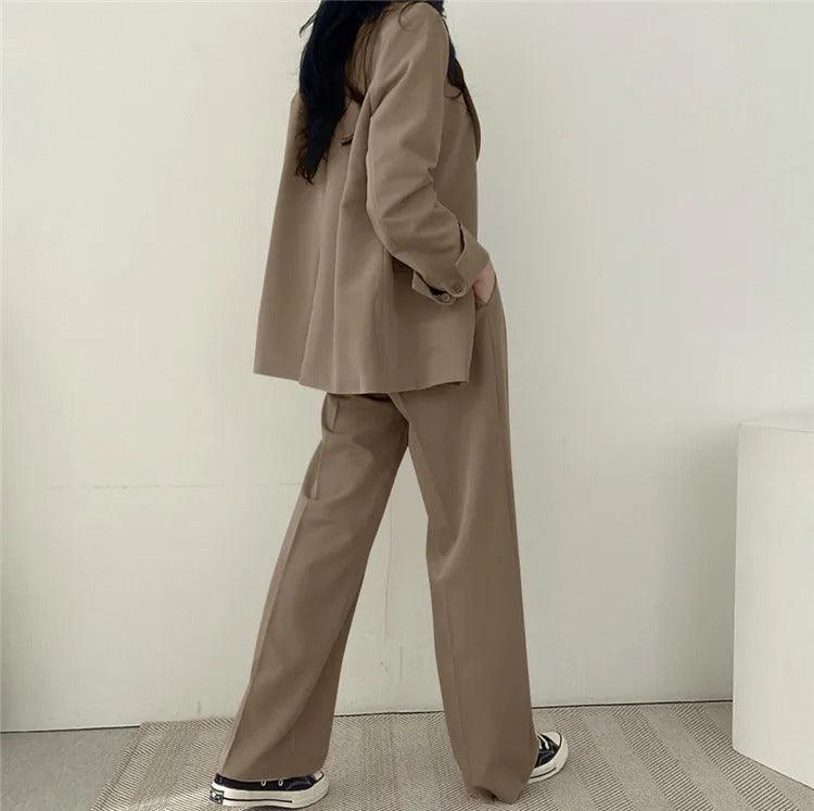 Women's Suit Set - Oversized Blazer & Trousers - Tailored Chic - PowerSuit