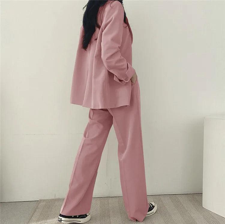 Women's Suit Set - Oversized Blazer & Trousers - Tailored Chic - PowerSuit