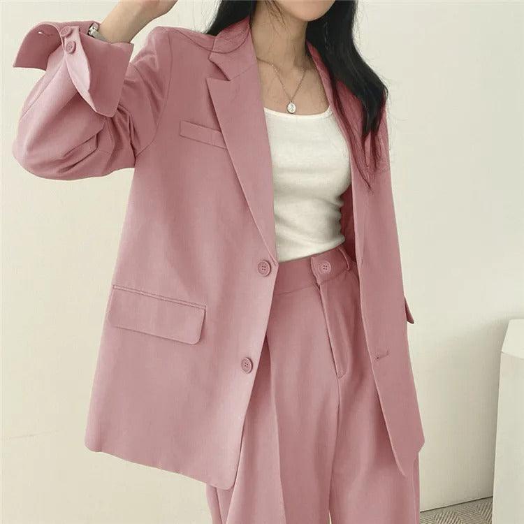 Women's Suit Set - Oversized Blazer & Trousers - Tailored Chic - PowerSuit