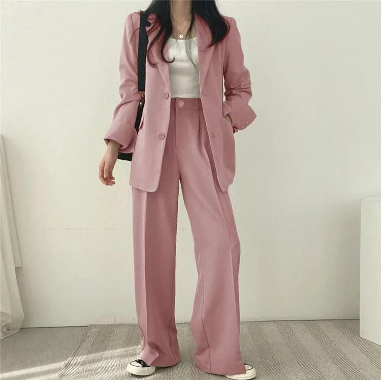 Women's Suit Set - Oversized Blazer & Trousers - Tailored Chic - PowerSuit