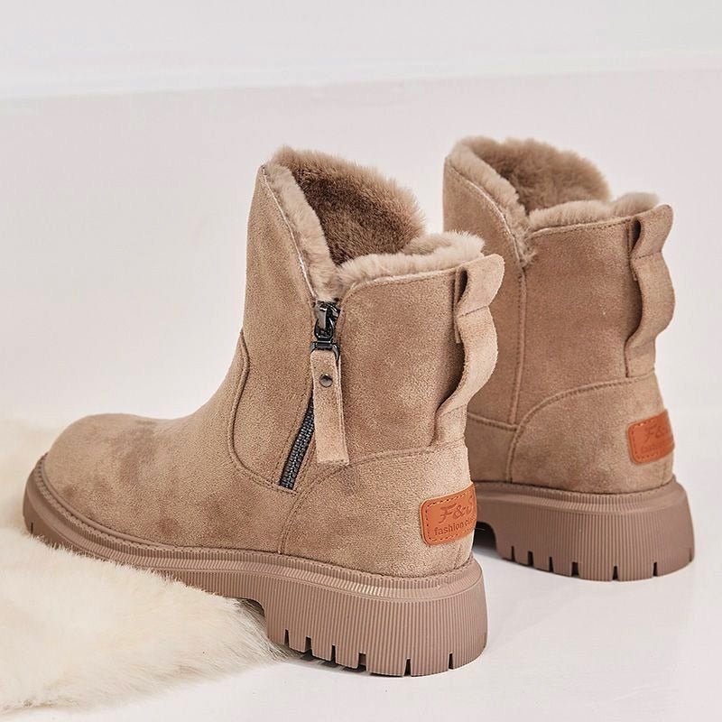 Women's Suede Ankle Boots Warm Lined Non-Slip - UrbanStride