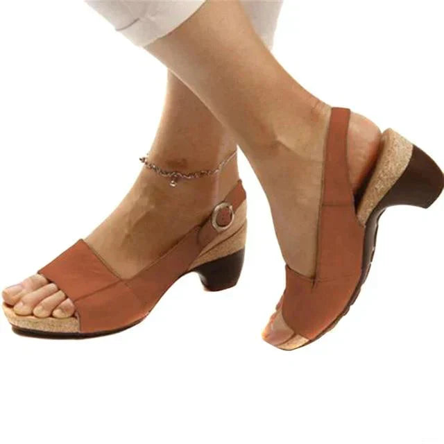Women's Cushioned Slingback Sandals - ComfortStride Brown