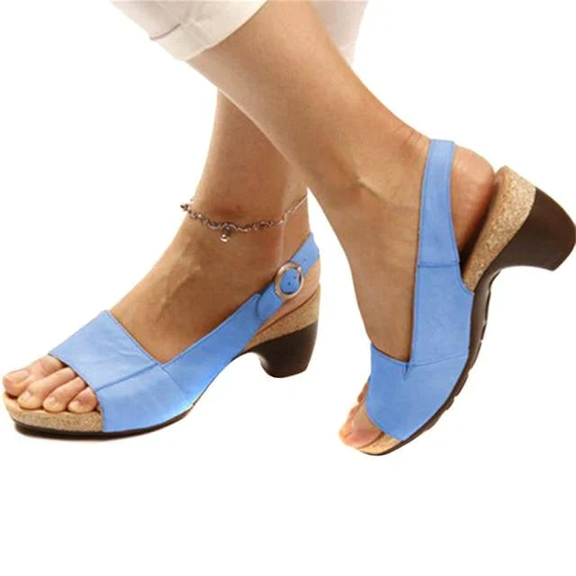 Women's Cushioned Slingback Sandals - ComfortStride Blue