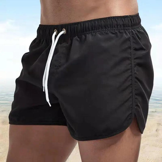 Men’s Swim Trunks – Relaxed Fit – Quick-Dry Breathable Blend – Mid-Thigh Length Black