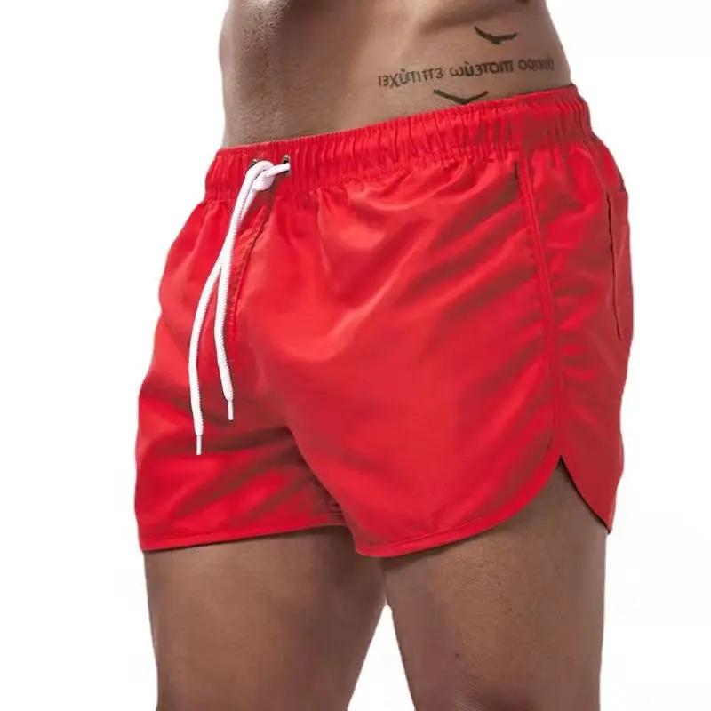 Men’s Swim Trunks – Relaxed Fit – Quick-Dry Breathable Blend – Mid-Thigh Length Red