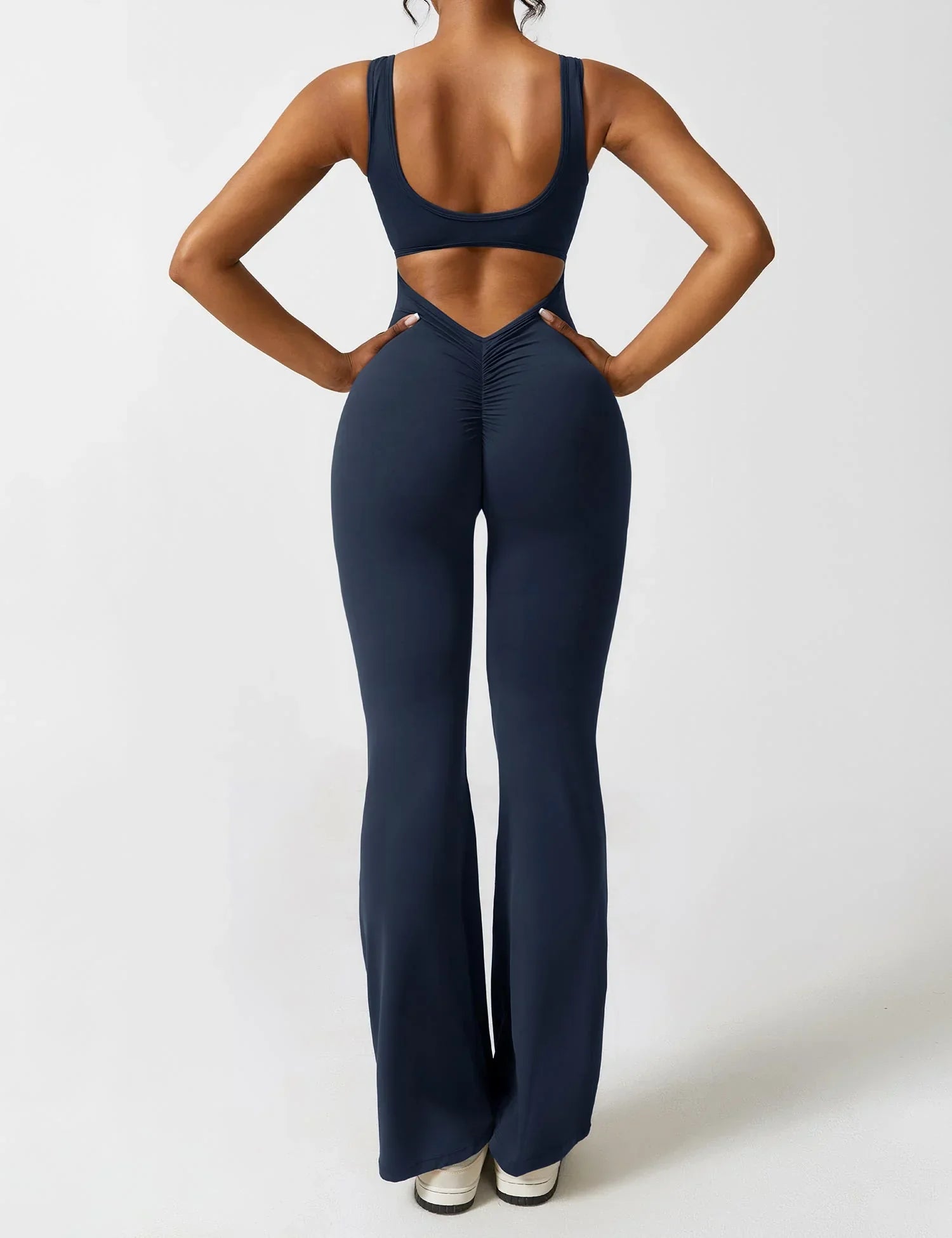 Women's Sculpting Open Back Jumpsuit - BodyCurve Dark blue